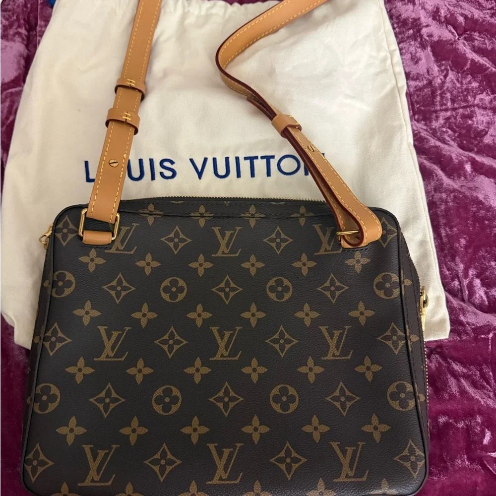 Monogram Shoulder Bag - Brown & Tan - Picture 3 of 5